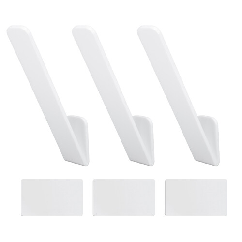 3 pezzi di ganci per cappelli, tengono 10 cappelli, 20 x 3,5 x 6 cm, bianco 2