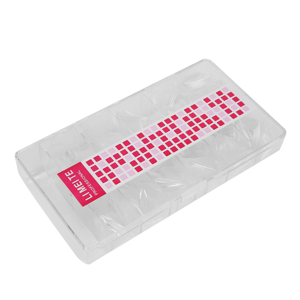 500PCS Nail Tips Full Cover Clear Stiletto Long Fake Nails for Nail Salons DIY Nail Art