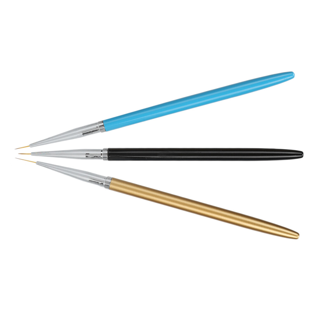 3pcs Professional Nail Art Liner Brushes Home Nail Painting Drawing Design Brush Set