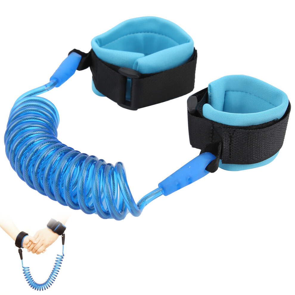 Children Anti Lost Wrist Link Leash Kid Boys Girls Adjustable Safety Wrist Link HarnessBlue 1.5m / 59.1in