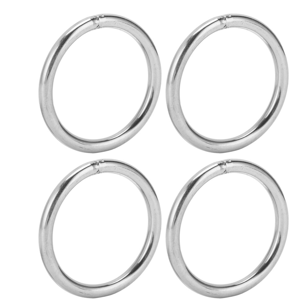 10Pcs Welded Round Rings Stainless Steel Multifunctional For Camping Belt Rigging 4X40mm 3021322743601