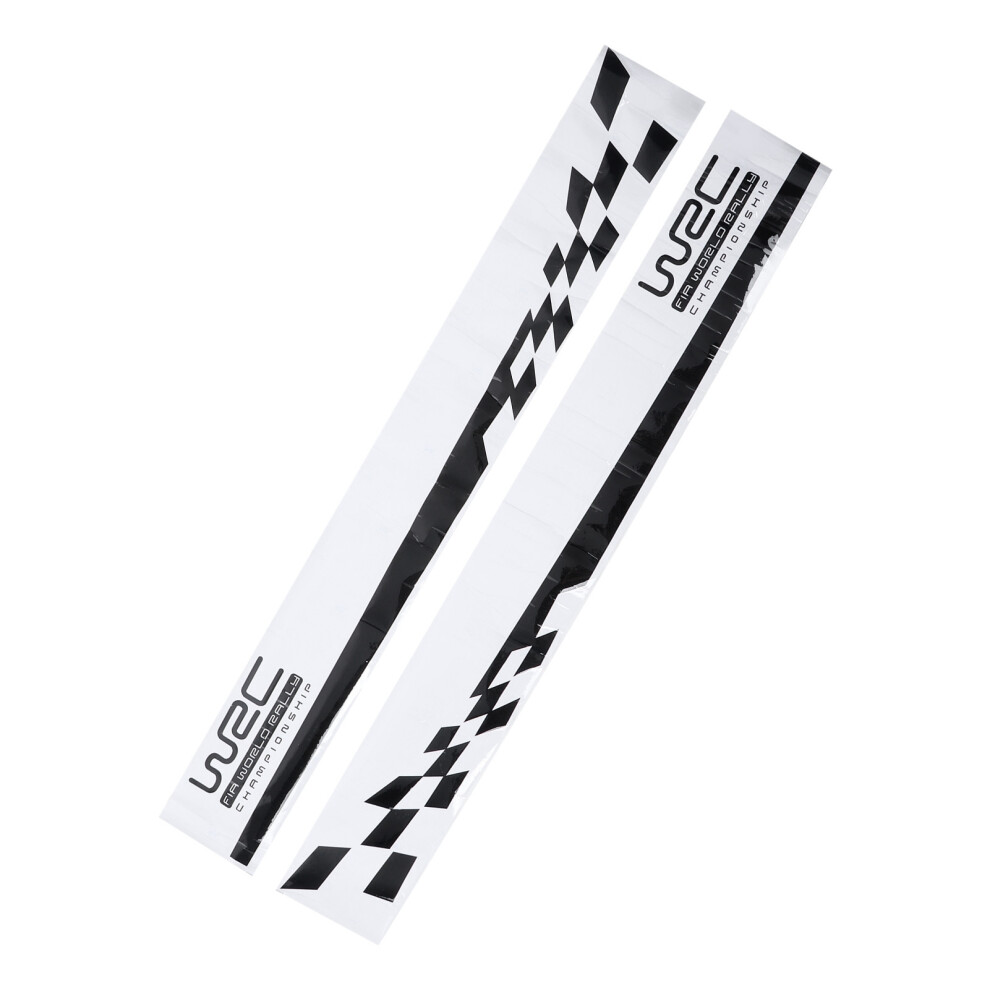 2Pcs Car Body Sticker 78.7X9.8in Waterproof Graphic Film Decal Universal Auto Decoration Black 3391322743339