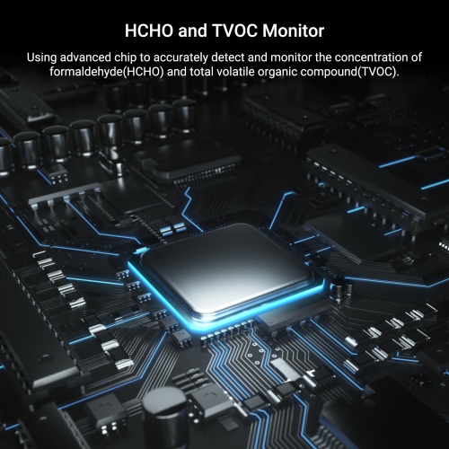 Monitor portatile HCHO/TVOC bianco, 13,5x4,3x2 cm
