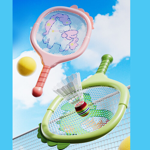 Racchetta da tennis per bambini con rete in plastica - Principiante 2