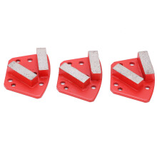 3 pezzi di scarpe diamantate per smerigliatura a forma trapezoidale rosse 30#