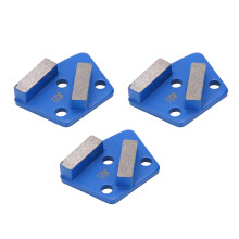 3 pièces sabots de meulage diamantés trapézoïdaux bleu 120#