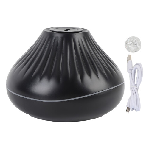 Umidificatore diffusore a fiamma 160 ml 7 colori nero USB 1