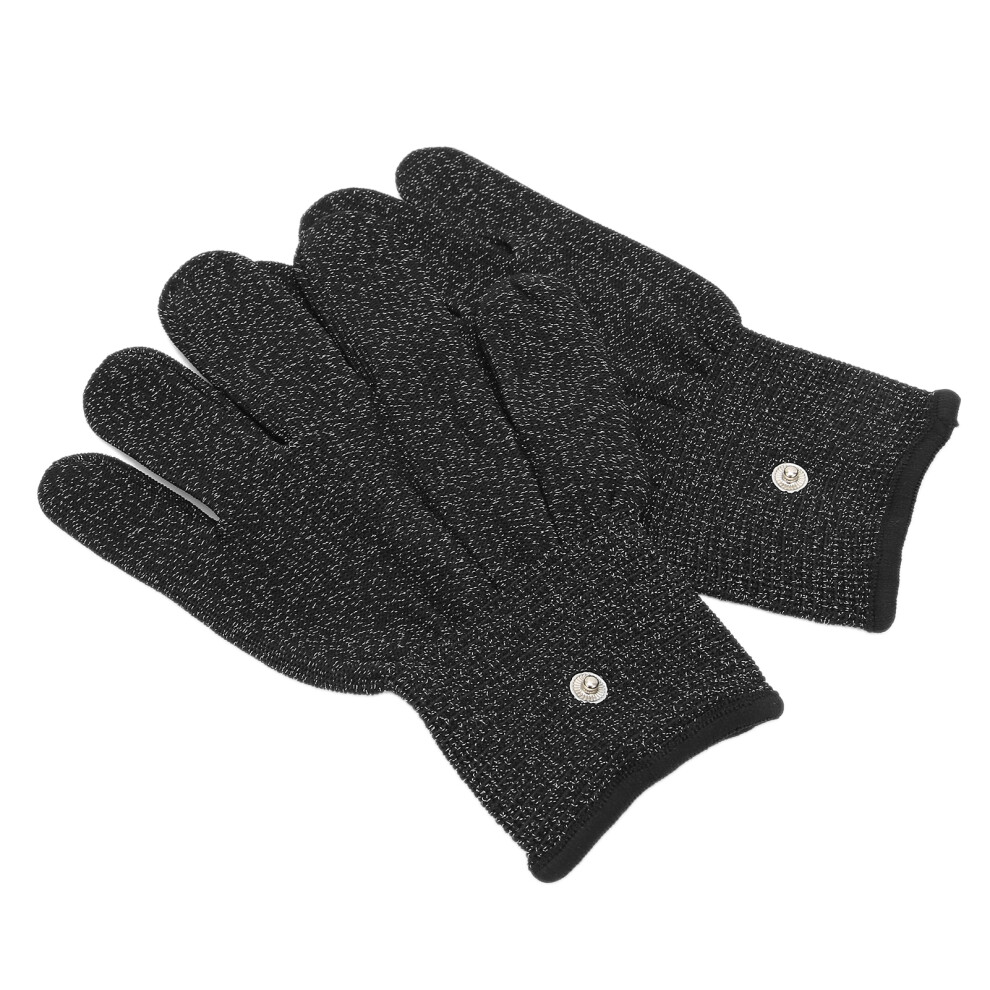 Silver Electrode Gloves Electrotherapy Massager Tens Machine Antistatic Electrode Gloves(L 21Cm 8.3In )