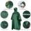 Poncho de pluie PU5000mm 140x230 cm Noir/Vert à capuche 4