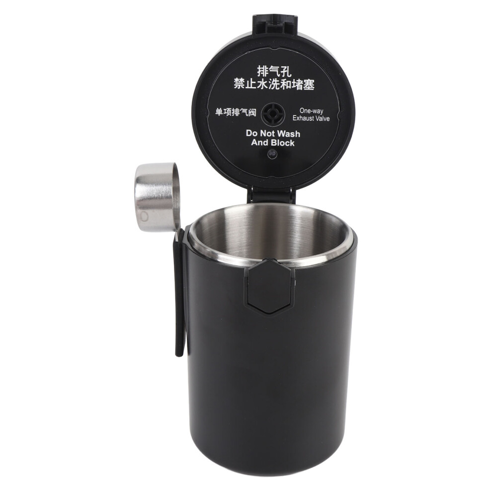 Airtight Coffee Canister 600ML 304 Stainless Steel Coffee Bean Storage Container with Humidity Monitoring System for Tea Cereal Dry Food