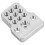 Alu RC ShockMount WPL C14/C24/MN-D90 Bianco 19.0g 11