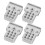 Alu RC ShockMount WPL C14/C24/MN-D90 Bianco 19.0g 15