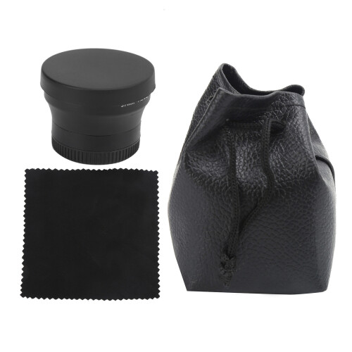 0,45x Objectif grand-angle 37 mm/46 mm Verre d'alliage noir 1