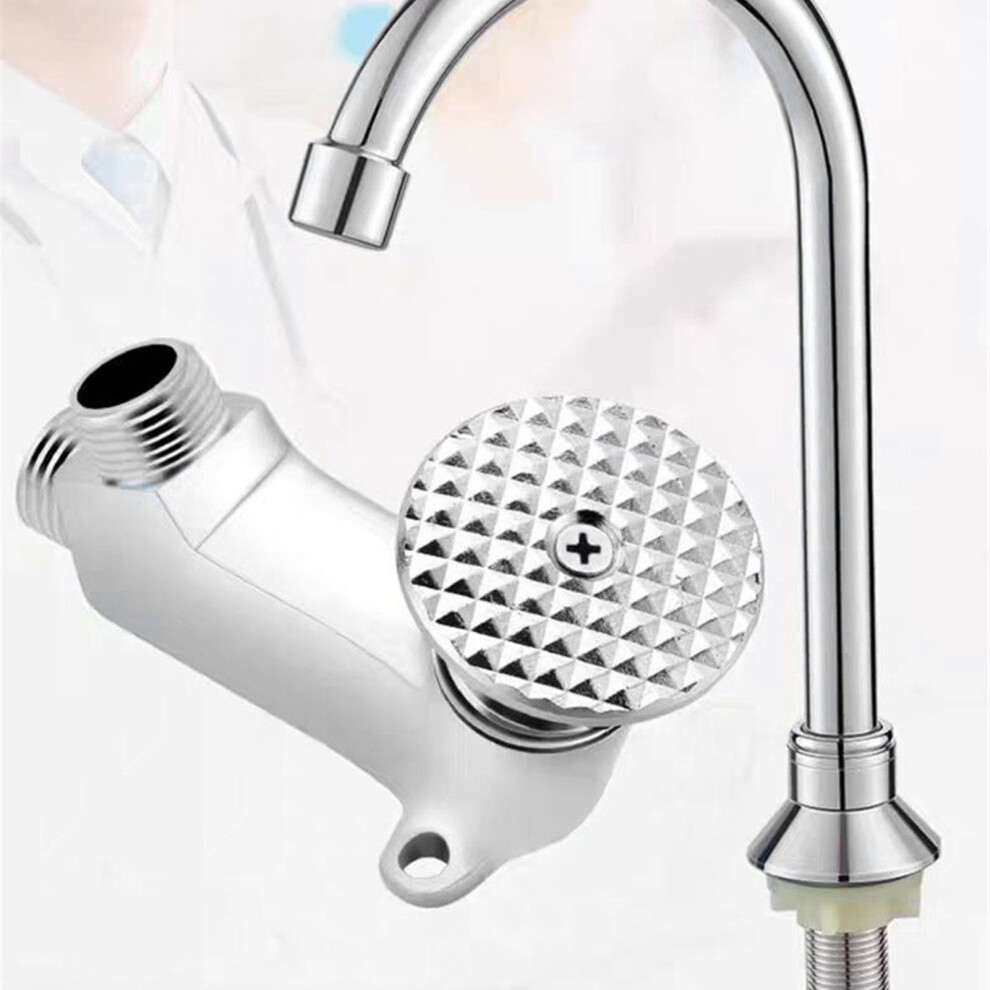 Foot Pedal Valve For Faucet Singe Foot Pedal Water Valve Touchless Pedal Valve For Basin Water Tap Bathroom Basin Faucet Round 4311322747686