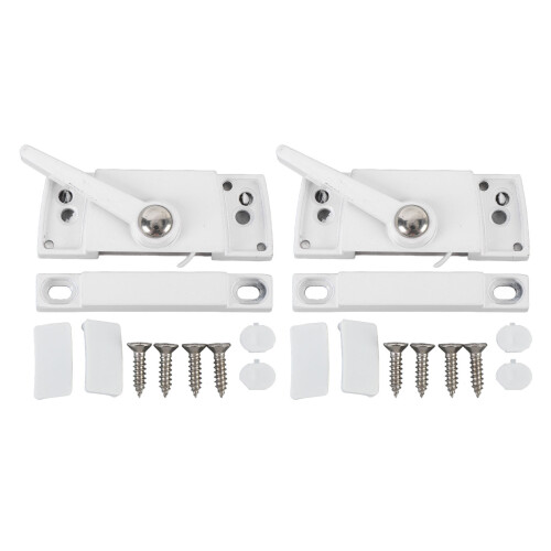 Set da 2 chiusure a camma per anta scorrevole, bianco, sinistra 2