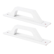Sliding Door Handle Aluminum Alloy Punchless Minimalist Modern Door Pull Handle for Barn Cabinet Closet Door Drawer White