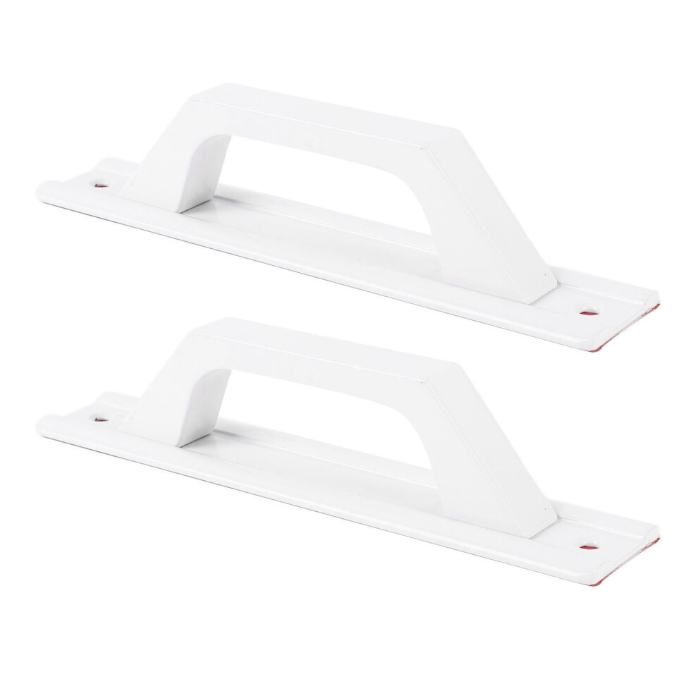 Sliding Door Handle Aluminum Alloy Punchless Minimalist Modern Door Pull Handle for Barn Cabinet Closet Door Drawer White