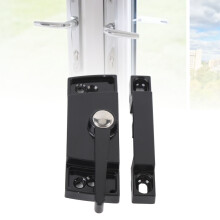 2 Set Sliding Window Sash Lock Zinc Alloy Aluminum Alloy Cam Type Casement Window Sash Lock Left Black