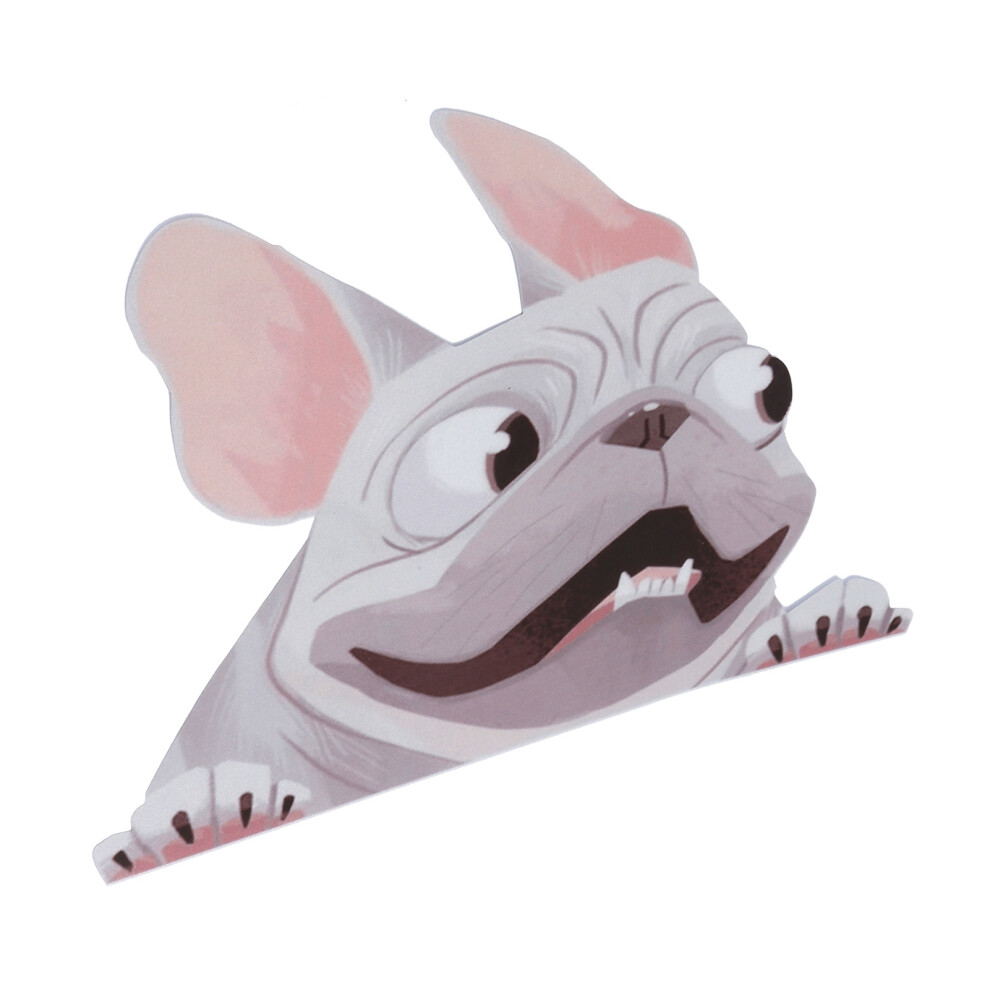 Cartoon Car Decal 8.7X6.3in Cuttable Waterproof Pvc Cute Dog Pattern Auto Window Stickergray 6931322748384