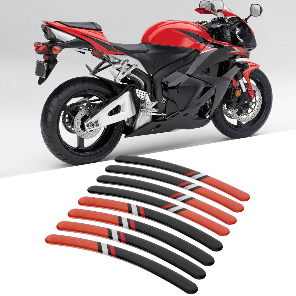 8Pcs Wheel Rim Stickers Waterproof Reflective Tire Decoration For Kawasaki Racing Cartype 3 9431322748553