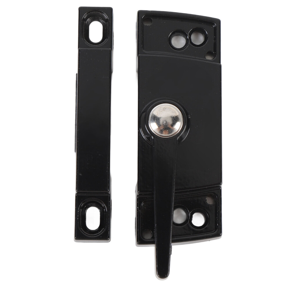 2 Set Sliding Window Sash Lock Zinc Alloy Aluminum Alloy Cam Type Casement Window Sash Lock Right Black 8741322747717