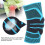 Ginocchiera XL Nylon/Silicone/Alluminio Blu-Nero 9