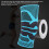 Ginocchiera XL Nylon/Silicone/Alluminio Blu-Nero 4