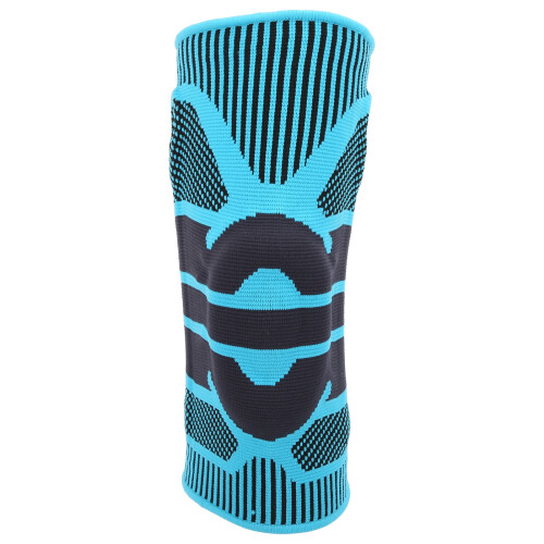 Ginocchiera XL Nylon/Silicone/Alluminio Blu-Nero 1