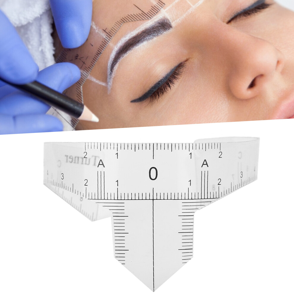 Professional Eyebrow Positioning Ruler Microblading Brow Shape Design Ruler Measure ToolC