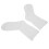 Chaussettes diabétiques en coton blanc taille unique 15