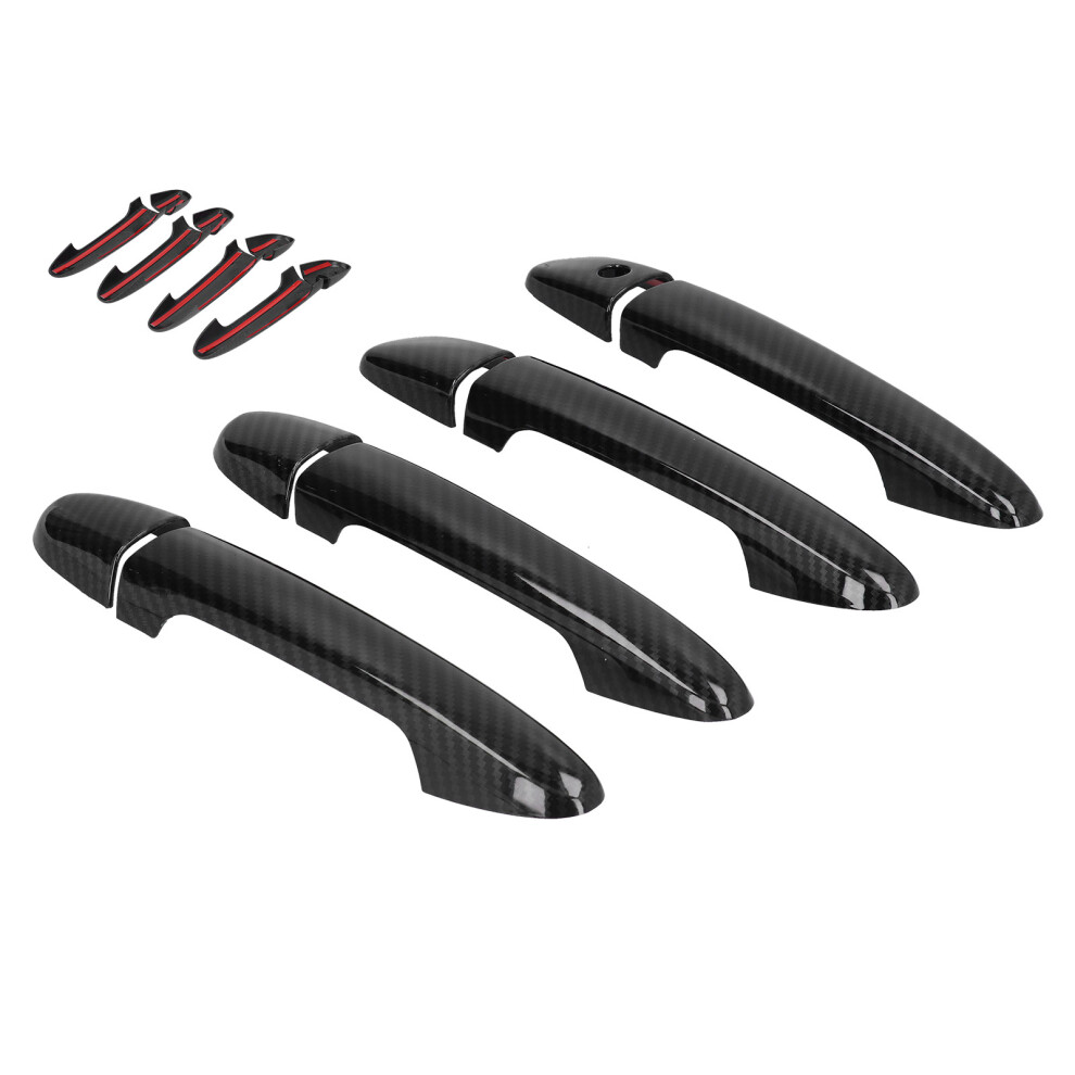 8Pcs Car Door Handle Trim Carbon Fiber Style Replacement For Mazda Cx-3 2016-2020 8331322753117