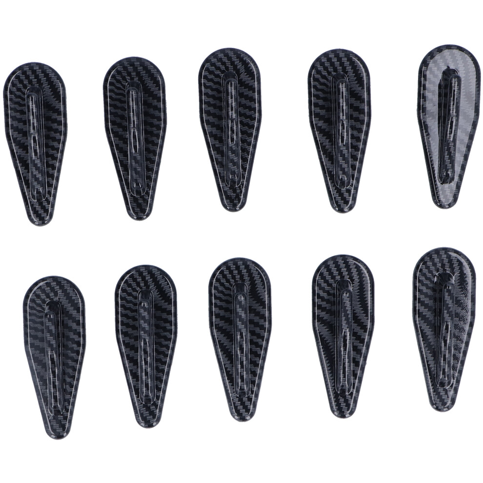 10Pcs Shark Fin Kit Spoiler Wing Set With Carbon Fiber Color Universal For Car Roof 7691322753533