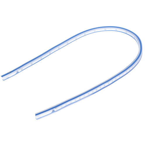 Righello curvo flessibile, 60 cm, 1 pezzo, Trasparente 1