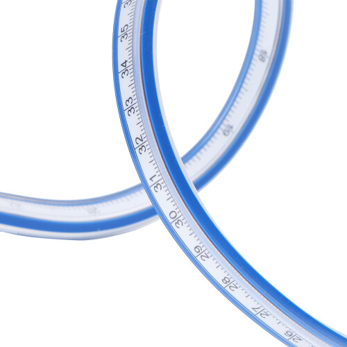 Righello curvo flessibile, 60 cm, 1 pezzo, Trasparente 2