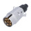 Prise de remorque à 7 broches 12 V DC argentée et étanche 16