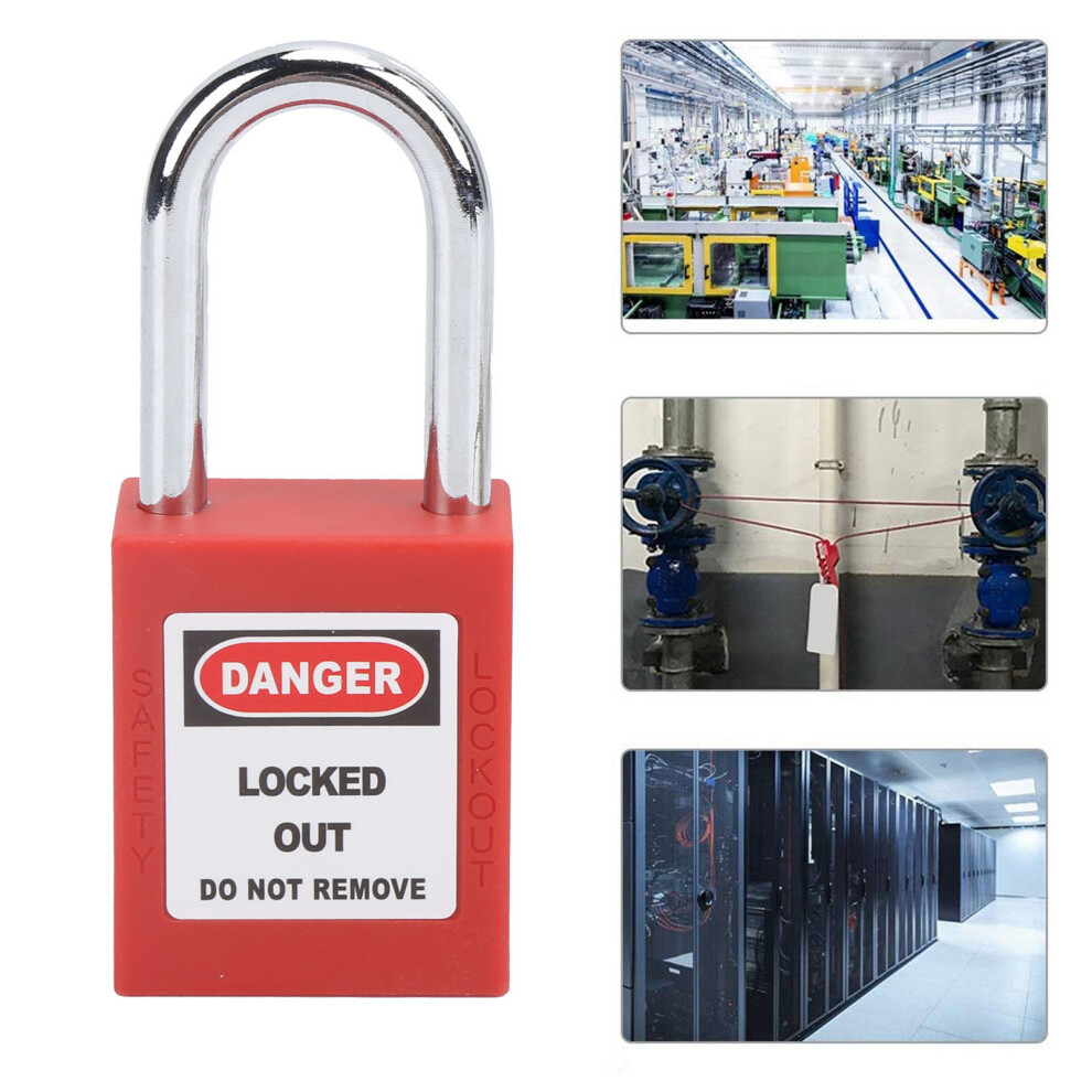 38Mm Lockout Tagout Lock AntiâSkid Steel Beam Isolation Design Corrosion Resistant Padlock With 2 Keys 6941322755411