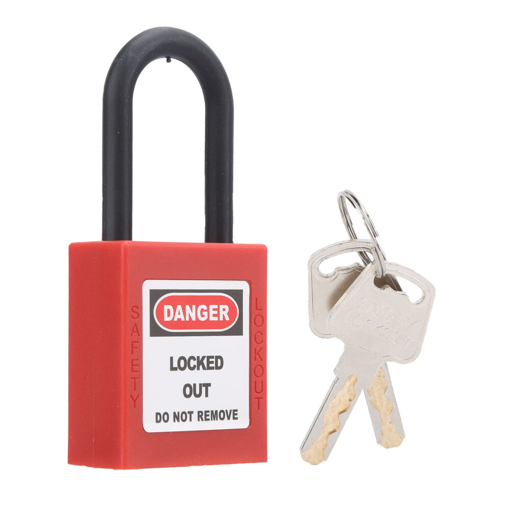 38Mm Lockout Tagout Lock Durable Nylon Beam Isolation Design Corrosion Resistant Padlock With 2 Keys 4661322755335