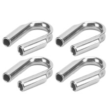 10 pièces douille tubulaire en inox 304 M6 pour corde de 6 mm