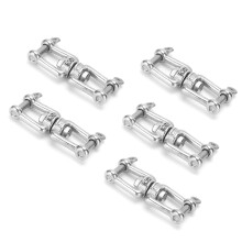 5 Stück Edelstahl M5 Doppelösekarabiner, 100kg Sicherheitsbelastung, 60mm