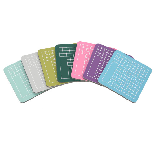 Ensemble de 7 plaques de coupe 6  6 cm / 2,4  2,4 po multicolores 1