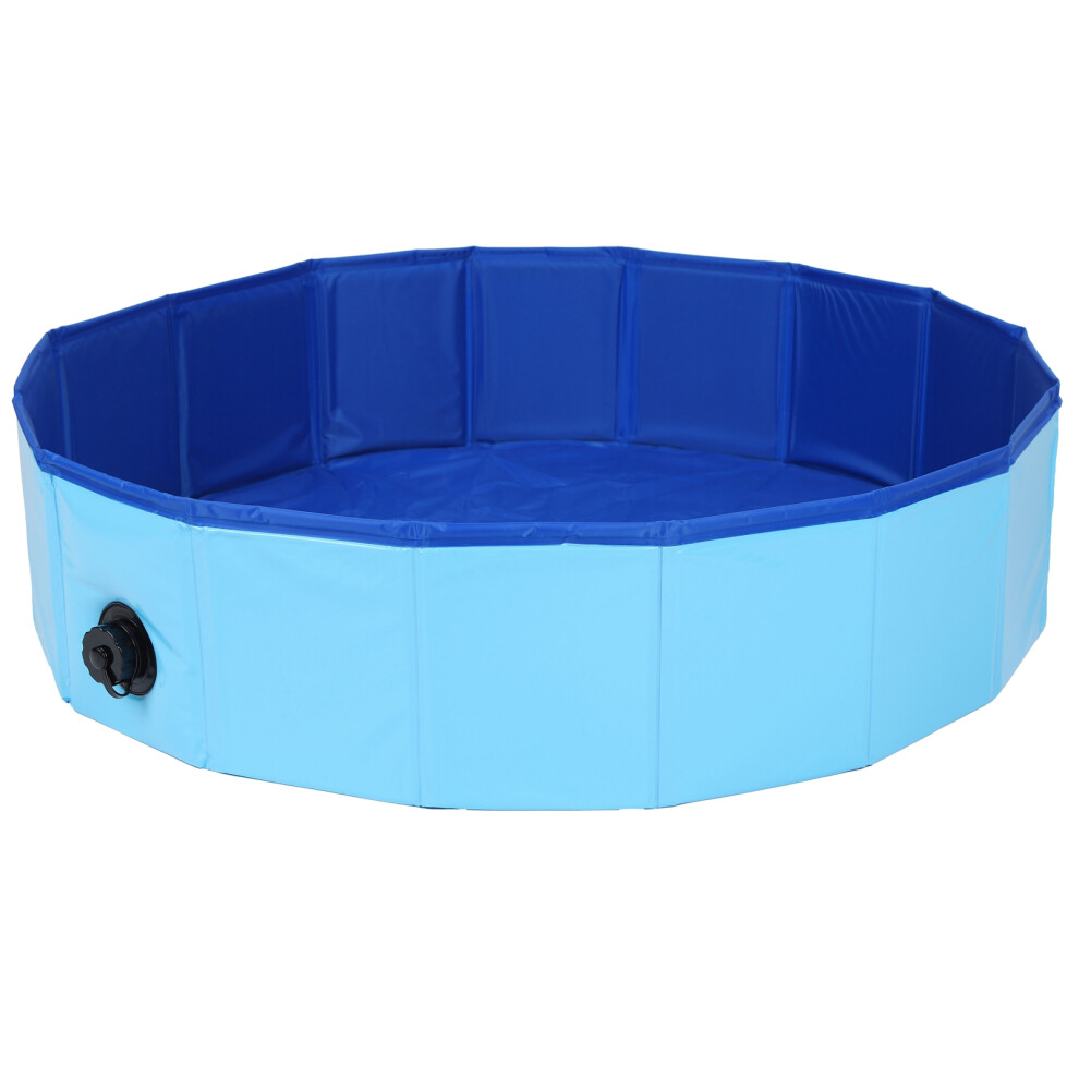 Foldable Pet Pool Plastic Collapsible Dog Bath Tub for Puppy Small Cats Outdoor/Indoor UseBlue 80 x 30cm / 31.5 x 11.8in-image-OPC-PHVZTBJ-NEW