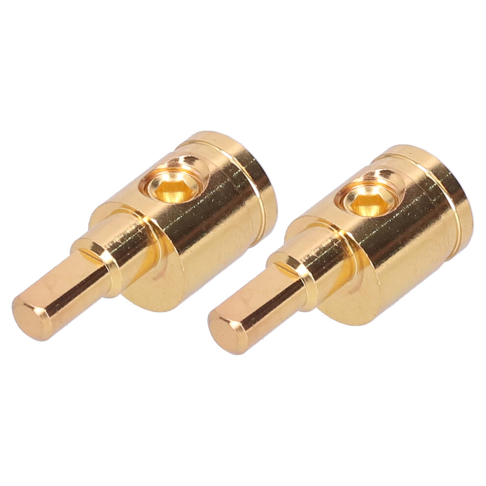 2Pcs 0Ga Wire Reducer Terminal Connector Pure Copper Gold Plated For Car Audio Amplifier Modification 4601322759476