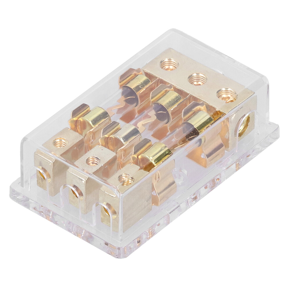 3 Way Fuse Holder Box 1X0ga In 3X4ga Out Distribution Block For Car Yacht Stereo Audio Modification 4961322759839