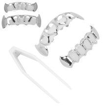 YHYT1046 Bracciale a Denti Placcatura cava Ottone argentato