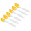 Set di 6 pennelli in silicone per olio - 17 cm, Giallo 14