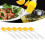 Set di 6 pennelli in silicone per olio - 17 cm, Giallo 15
