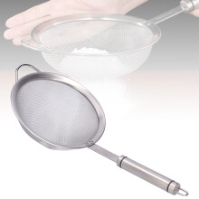 Colander Spoon 304 Stainless Steel Antiscalding Handle Strong LoadBearing Mesh Screen Slotted Spoon for Filtering(16CM )
