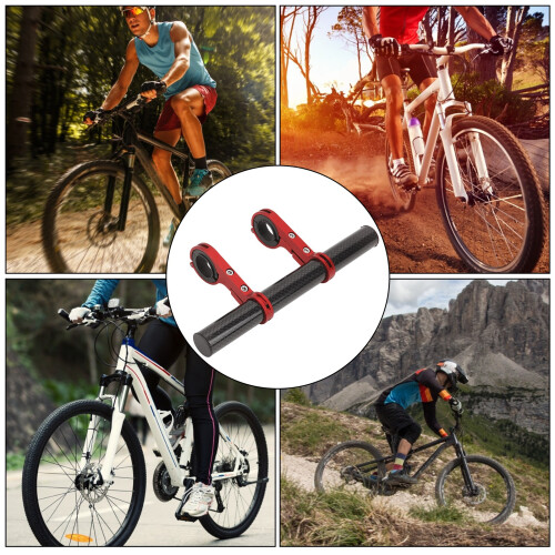 Bicycle Handlebar Double Extender Bracket Mount Bike Headlight Mount Bar Computer Holder 2