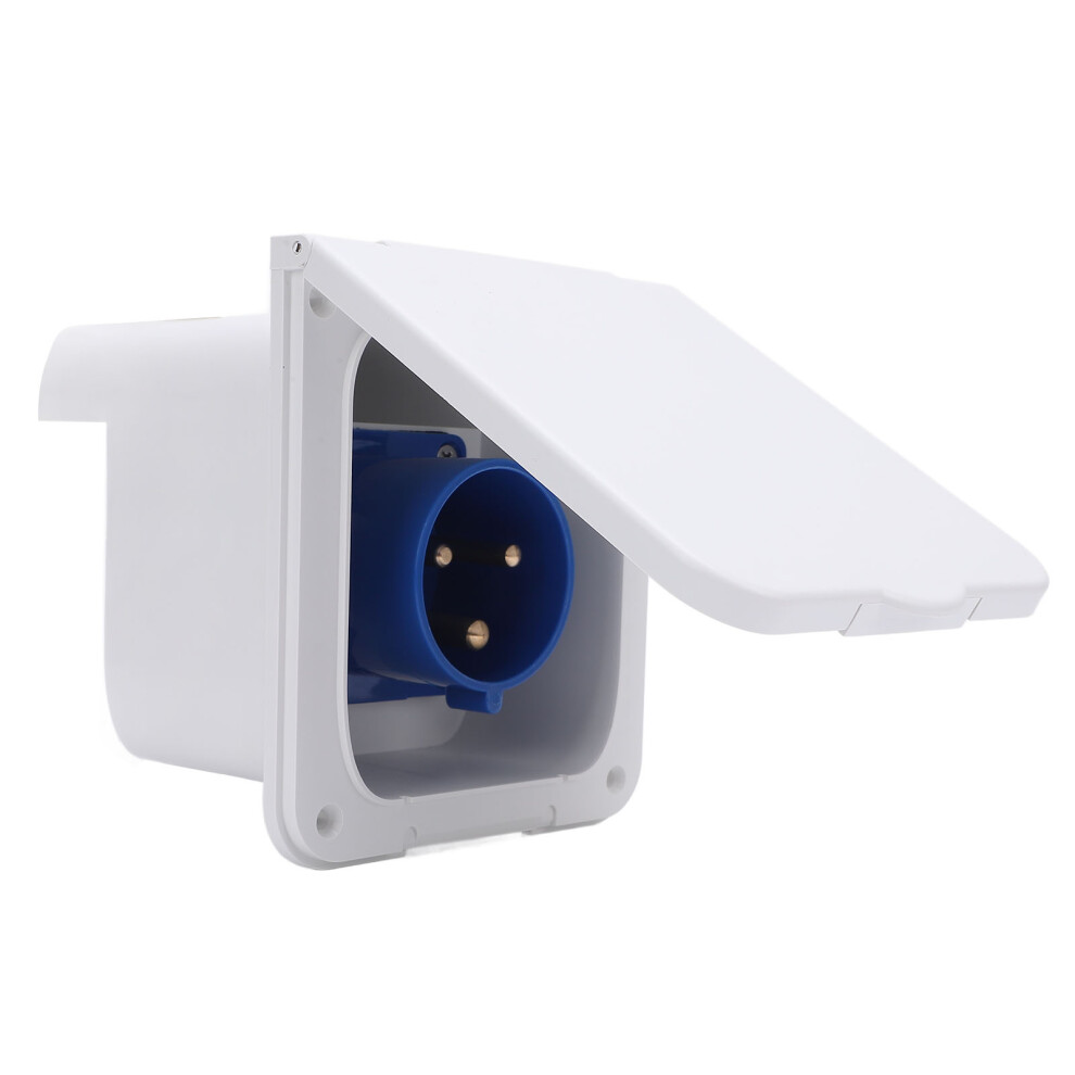 Rv Power Inlet Socket 3 Pin 32A Flush Mount Water Resistant Shore Power Receptacle For Motorhome Trailer White 4921322762444