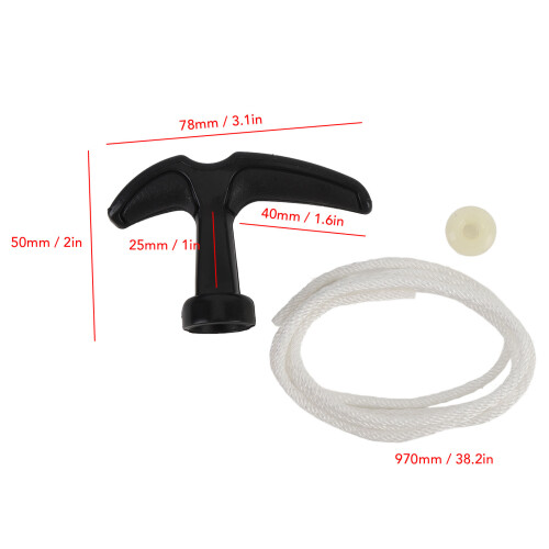 Corda di avviamento & manico 970 mm per motori da 49cc-80cc 1